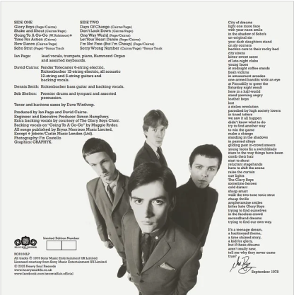 Glory Boys - 45th Anniversary Edition- Black Vinyl - numbered - Image 2